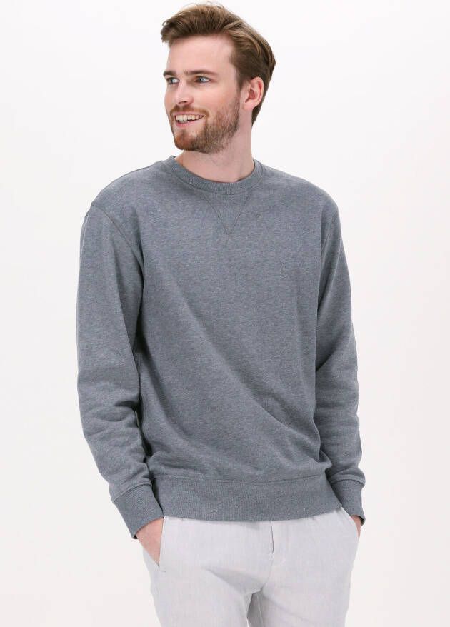 SELECTED HOMME sweater SLHJASON340 van biologisch katoen grijs melange