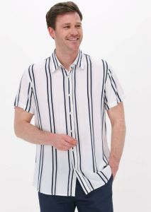 Selected Homme Groene Casual Overhemd Slhslimcarl Shirt Ss Stripes