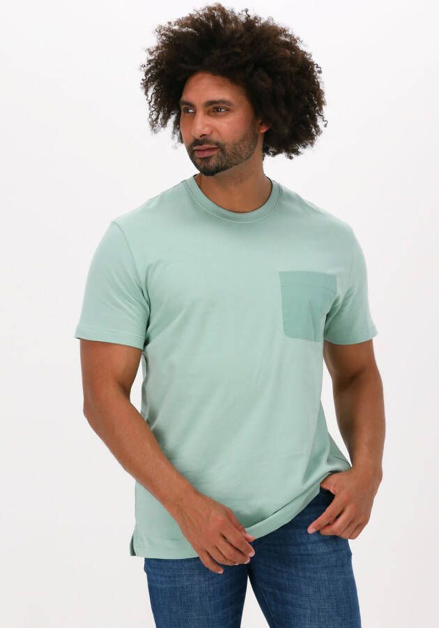 SELECTED HOMME Heren Polo's & T-shirts Slhrelaxarvid Ss O-neck Groen
