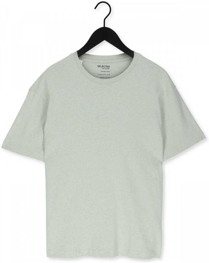 SELECTED HOMME Heren Polo's & T-shirts Slhloosegilman220 Ss O-neck Te Mint