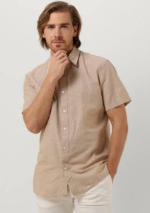Selected Homme Paarse Casual Overhemd Slhslimnew-linen Shirts Ss Classic W