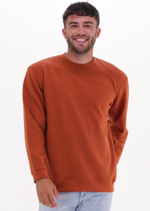 Selected Homme Heren Crew Neck Sweatshirt in Roest Orange Heren
