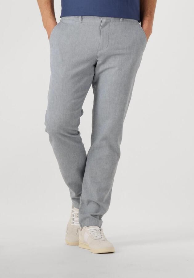 SELECTED HOMME Heren Broeken Slh175-slim Miles Structure Dyed Pant Lichtgrijs - Foto 4