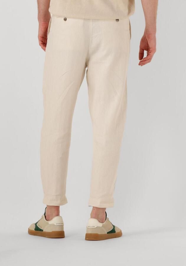 SELECTED HOMME Heren Broeken Slh180-relaed Crop Ron Sun Pleat Pant Beige