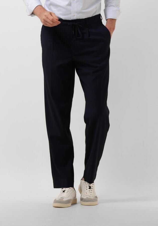SELECTED HOMME Heren Broeken Slh190-reg Tapered Leroy Pleat Pant Donkerblauw - Foto 4