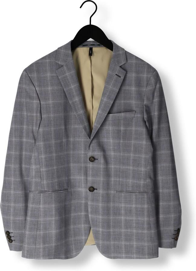 SELECTED HOMME Heren Colberts Slhslim-liam Grey blue Check Blz Flex B Grijs