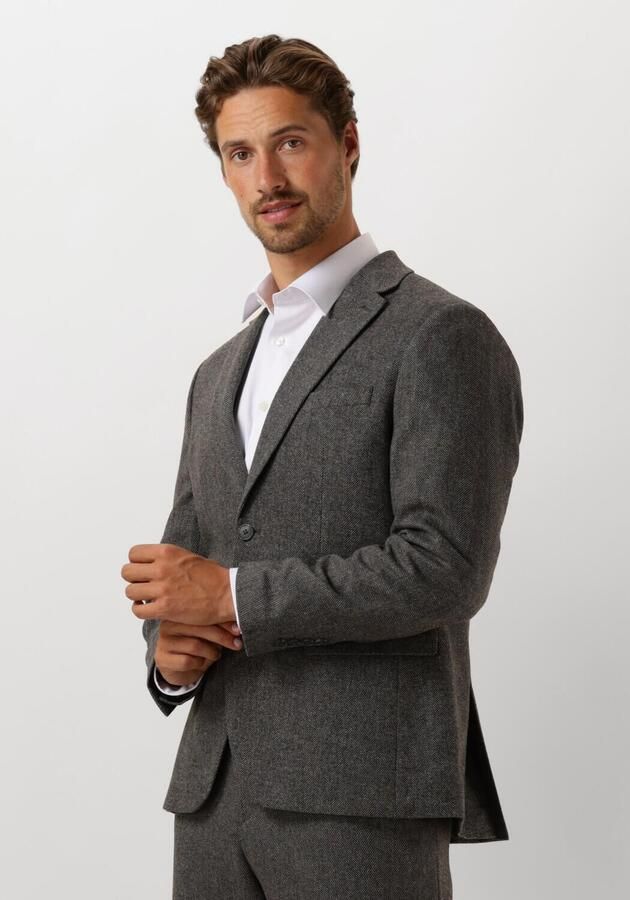 SELECTED HOMME Heren Colberts Slhslim-reed Wool Blz Grijs - Foto 4