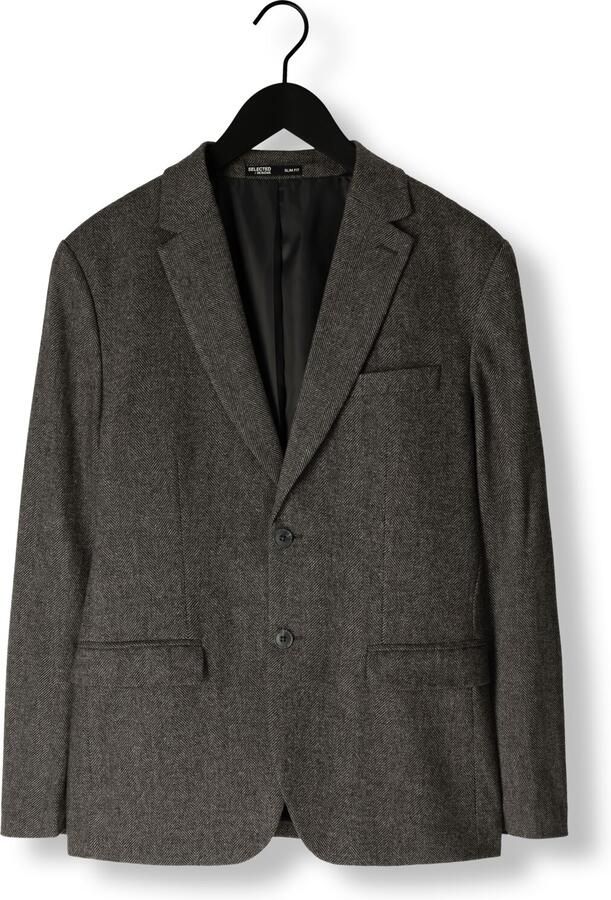 SELECTED HOMME Heren Colberts Slhslim-reed Wool Blz Grijs - Foto 3