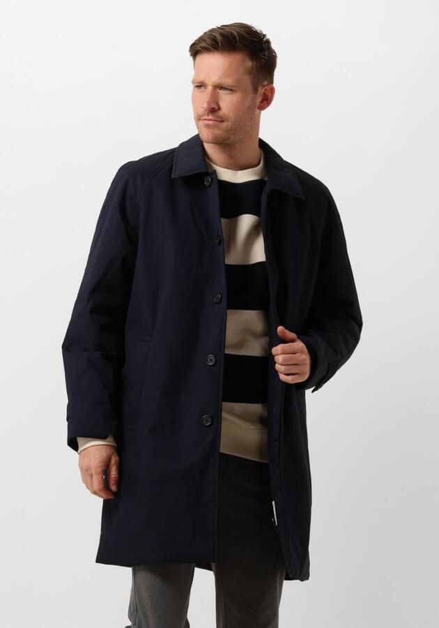 SELECTED HOMME Heren Jassen Slhjones Cotton Mac Coat Donkerblauw - Foto 4