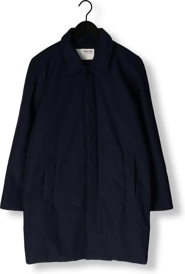 SELECTED HOMME Heren Jassen Slhjones Cotton Mac Coat Donkerblauw - Foto 3