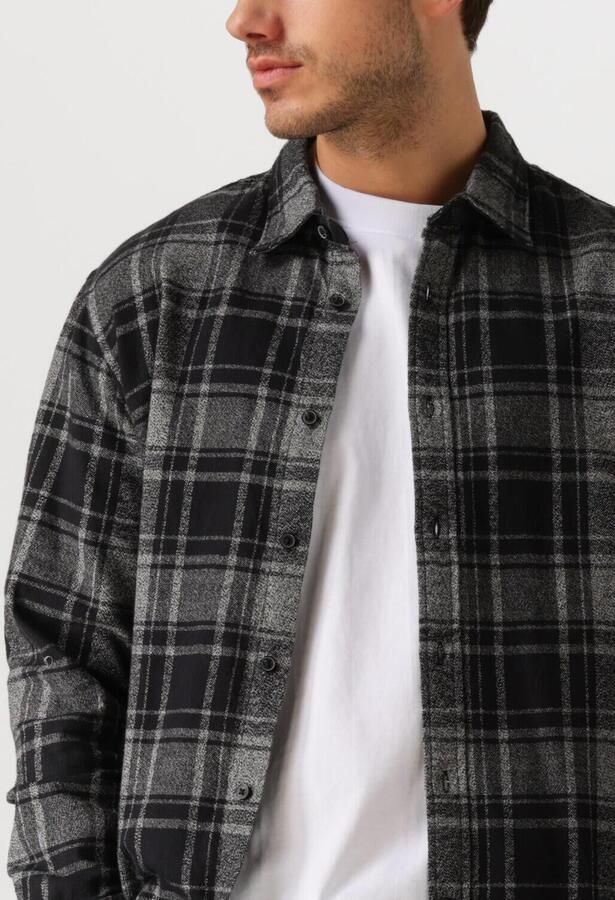 SELECTED HOMME Heren Overhemden Slhreg-owen Flannel Mix Shirt Zwart - Foto 2