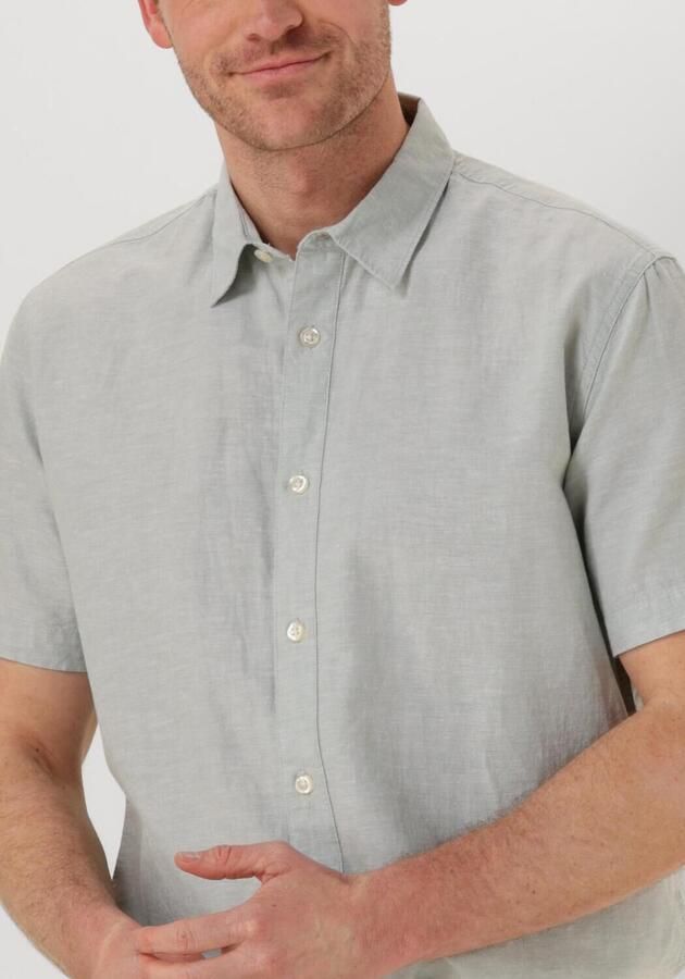 SELECTED HOMME Heren Overhemden Slhreg-sun Shirt Ss Noos Lichtgrijs - Foto 3