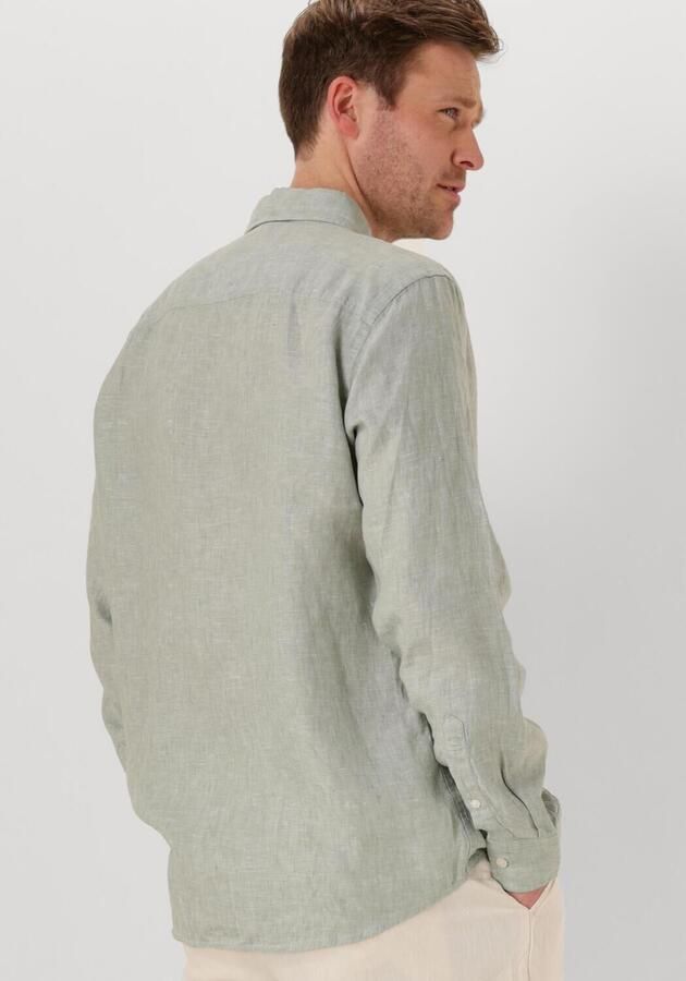 SELECTED HOMME Heren Overhemden Slhregkylian Mix Ls Shirt Groen - Foto 2