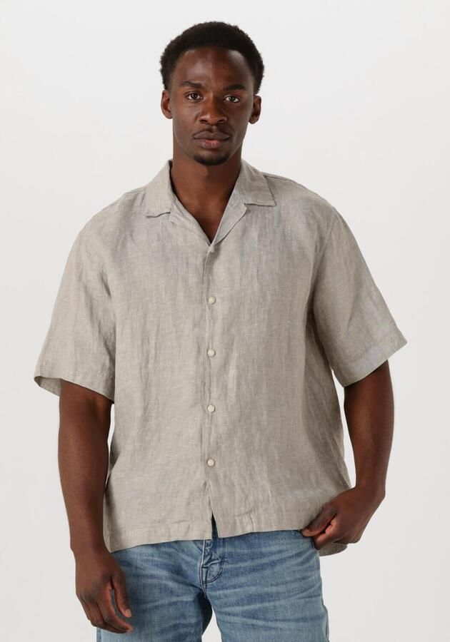 SELECTED HOMME Heren Overhemden Slhregkylian Ss Shirt Resort Zand - Foto 4