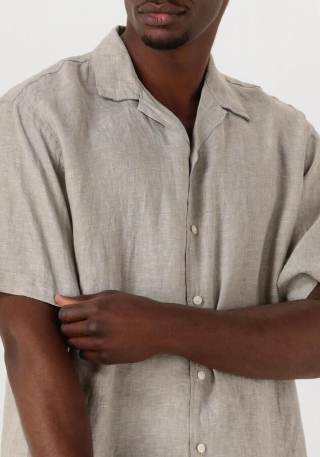 SELECTED HOMME Heren Overhemden Slhregkylian Ss Shirt Resort Zand - Foto 3