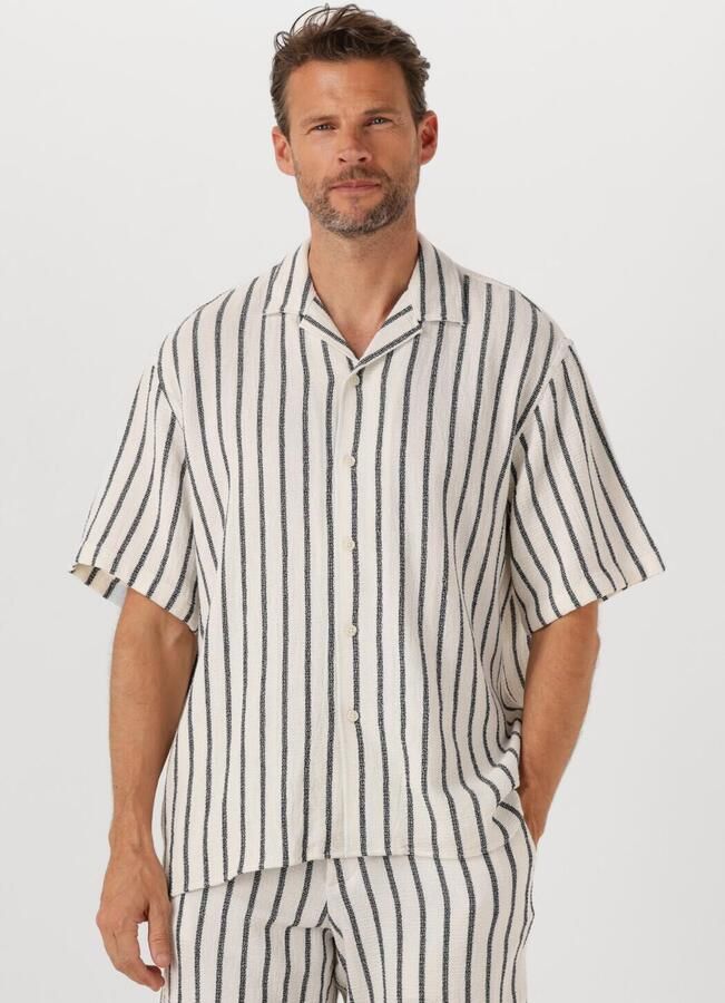 SELECTED HOMME Heren Overhemden Slhrelax-sal Shirt Ss Resort Wit - Foto 4