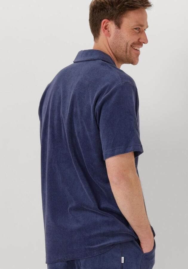 SELECTED HOMME Heren Overhemden Slhrelaxtalon Towel Ss Jersey Shirt Blauw - Foto 2