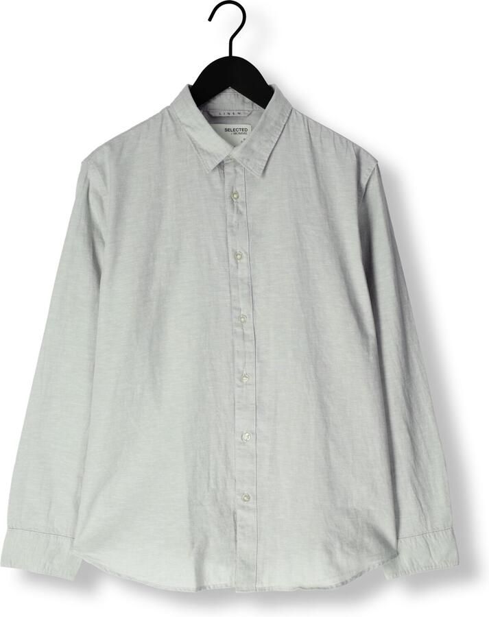 SELECTED HOMME Heren Overhemden Slhslim-sun Shirt Ls Noos Grijs