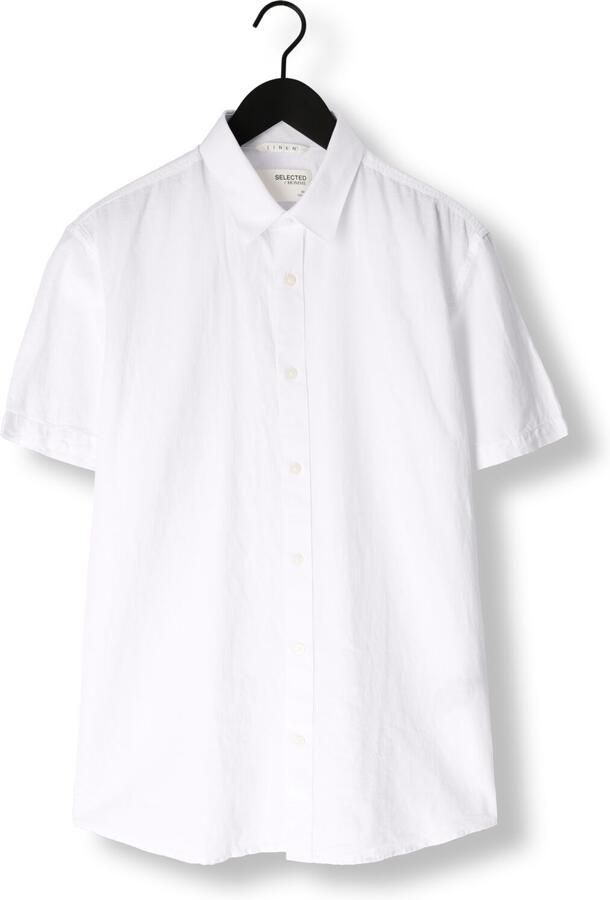 Selected Homme Witte Casual Overhemd Slhslimnew-linen Shirts Ss Classic W - Foto 3