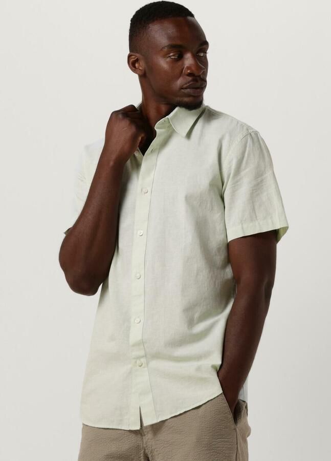 Selected Homme Heren Overhemden Slhslimnew-linen Shirts Ss Classic W Green Heren - Foto 3