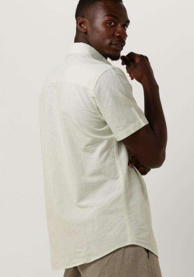 Selected Homme Heren Overhemden Slhslimnew-linen Shirts Ss Classic W Green Heren