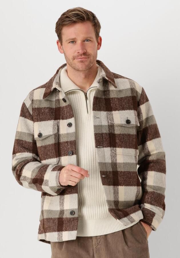 SELECTED MEN Heren Overshirts Slharchive Overshirt B Noos Bruin - Foto 4