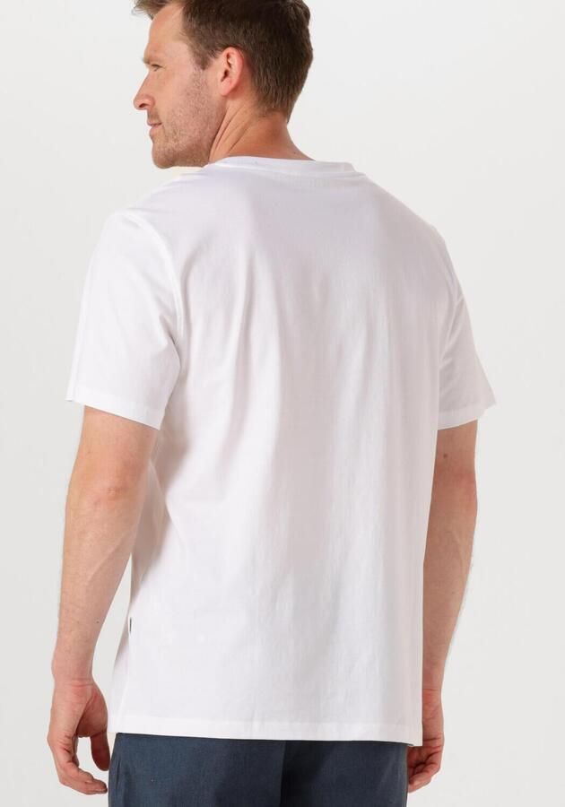 SELECTED MEN Heren Polo's & T-shirts Slhaspen Emb Ss O-neck Tee Wit - Foto 2