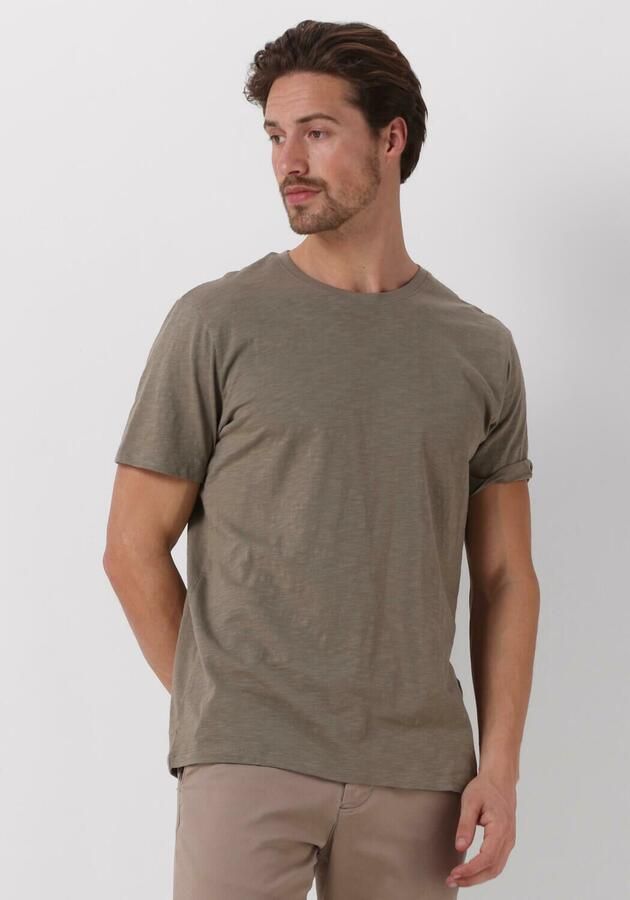 SELECTED HOMME Heren Polo's & T-shirts Slhaspen Slub Ss O-neck Tee Noos Groen - Foto 4