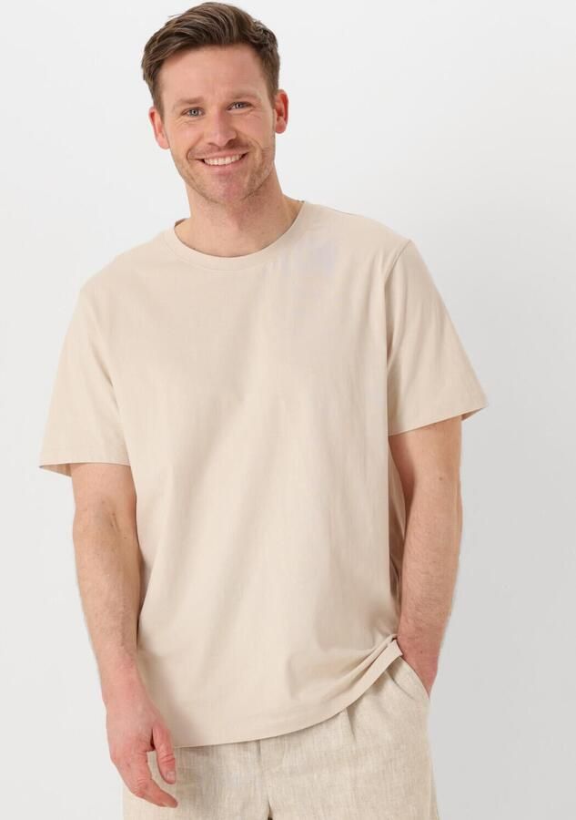 SELECTED HOMME Heren Polo's & T-shirts Slhaspen Ss O-neck Tee Noos Beige - Foto 4