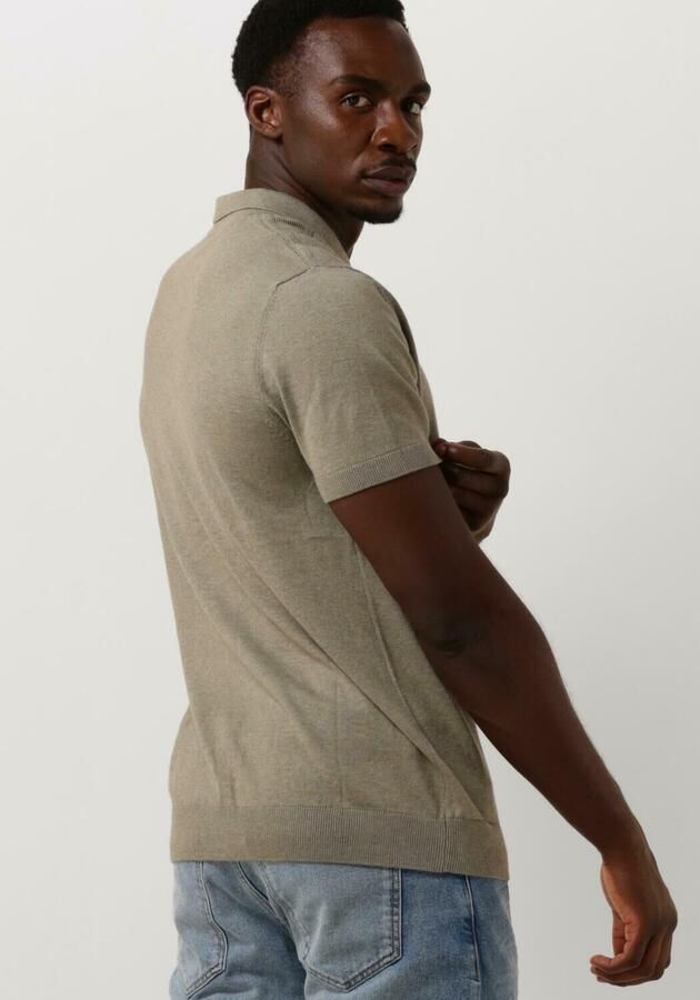 SELECTED HOMME Heren Polo's & T-shirts Slhberg Ss Knit Polo Noos Groen