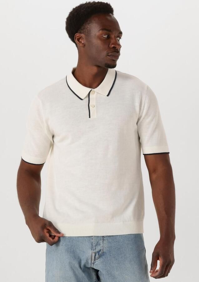 SELECTED HOMME Heren Polo's & T-shirts Slhfave Sport Zip Ss Polo Noos Wit - Foto 4