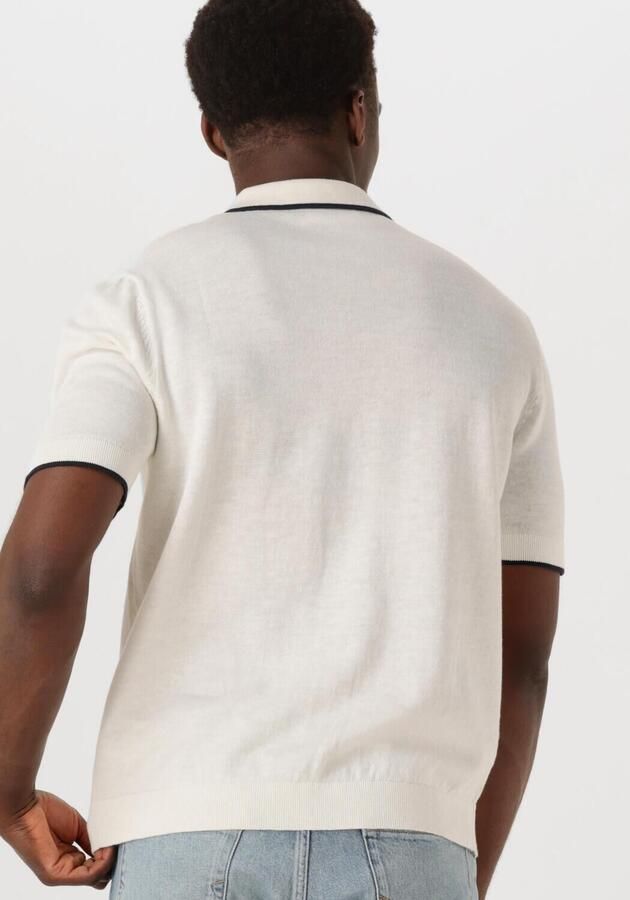 SELECTED HOMME Heren Polo's & T-shirts Slhfave Sport Zip Ss Polo Noos Wit - Foto 3