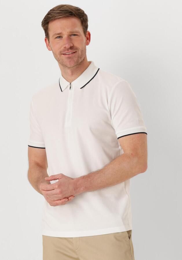 SELECTED HOMME Heren Polo's & T-shirts Slhfave Sport Zip Ss Polo Noos Wit - Foto 4