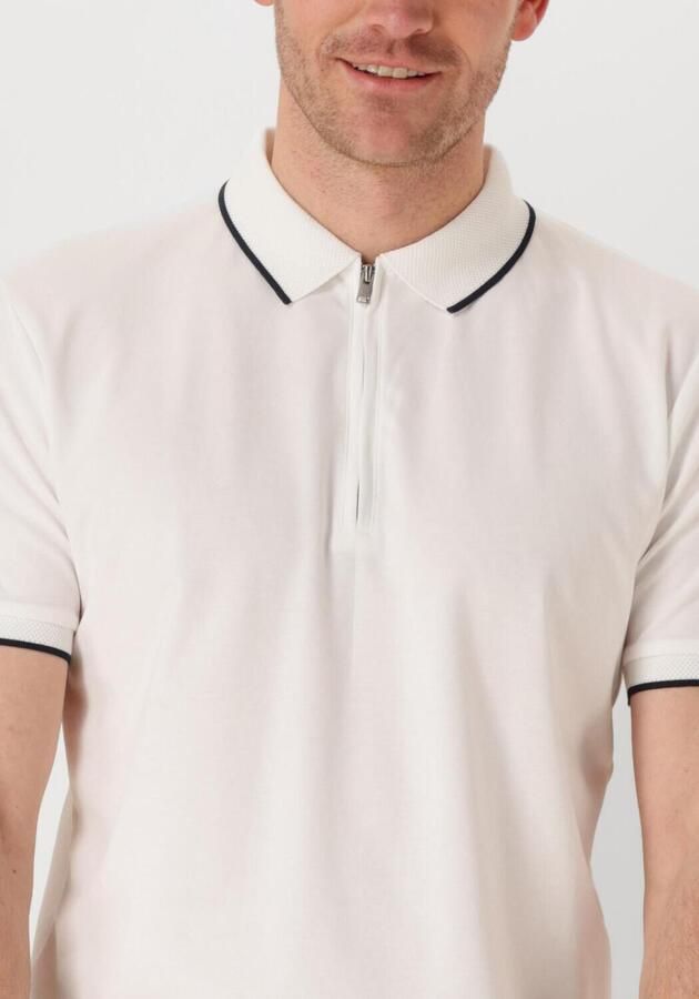 SELECTED HOMME Heren Polo's & T-shirts Slhfave Sport Zip Ss Polo Noos Wit - Foto 3
