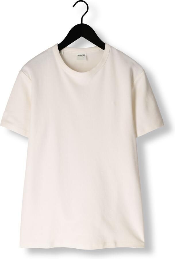 SELECTED HOMME Heren Polo's & T-shirts Slhjoseph Pique O-neck Tee Beige - Foto 3