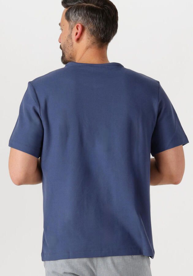 SELECTED HOMME Heren Polo's & T-shirts Slhjoseph Pique Ss O-neck Tee Blauw - Foto 3