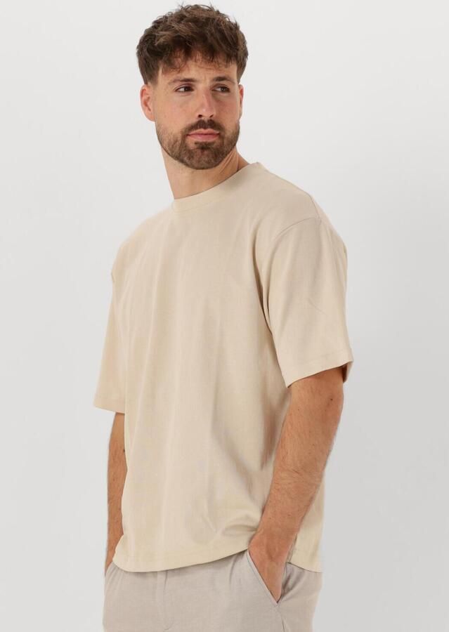 SELECTED HOMME Heren Polo's & T-shirts Slhlooseoscar Ss O-neck Tee Noos Beige - Foto 4