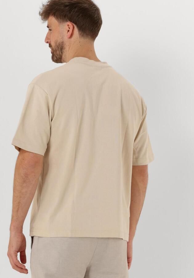 SELECTED HOMME Heren Polo's & T-shirts Slhlooseoscar Ss O-neck Tee Noos Beige - Foto 2