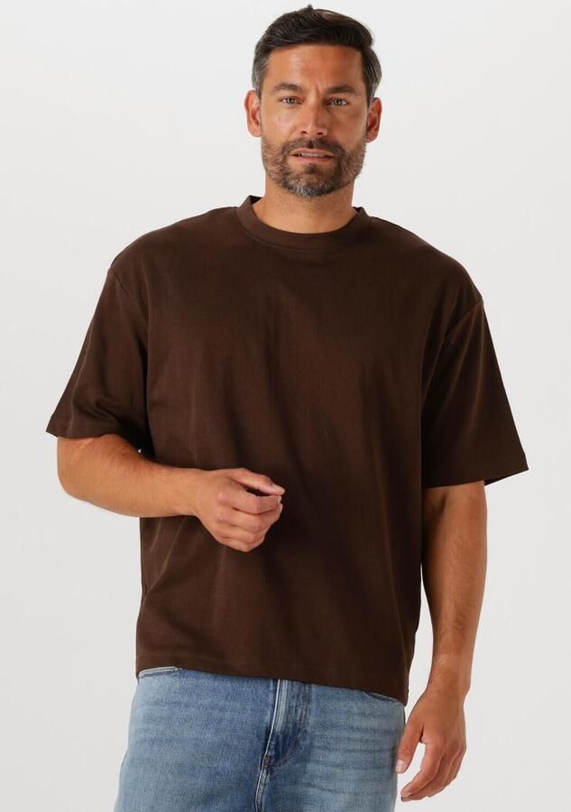 SELECTED HOMME Heren Polo's & T-shirts Slhlooseoscar Ss O-neck Tee Noos Bruin - Foto 4