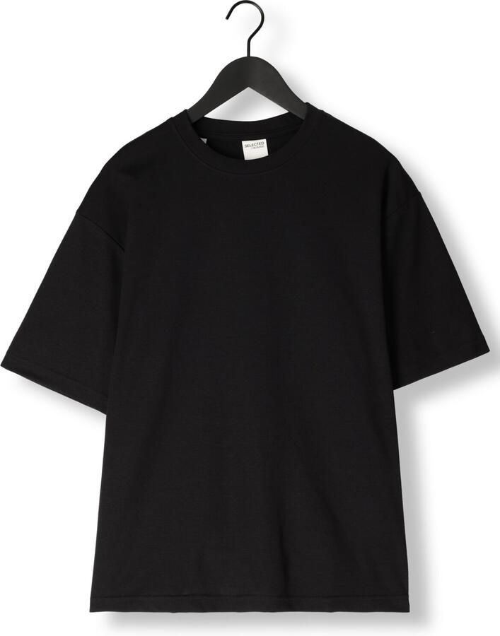 SELECTED HOMME Heren Polo's & T-shirts Slhlooseoscar Ss O-neck Tee Noos Zwart