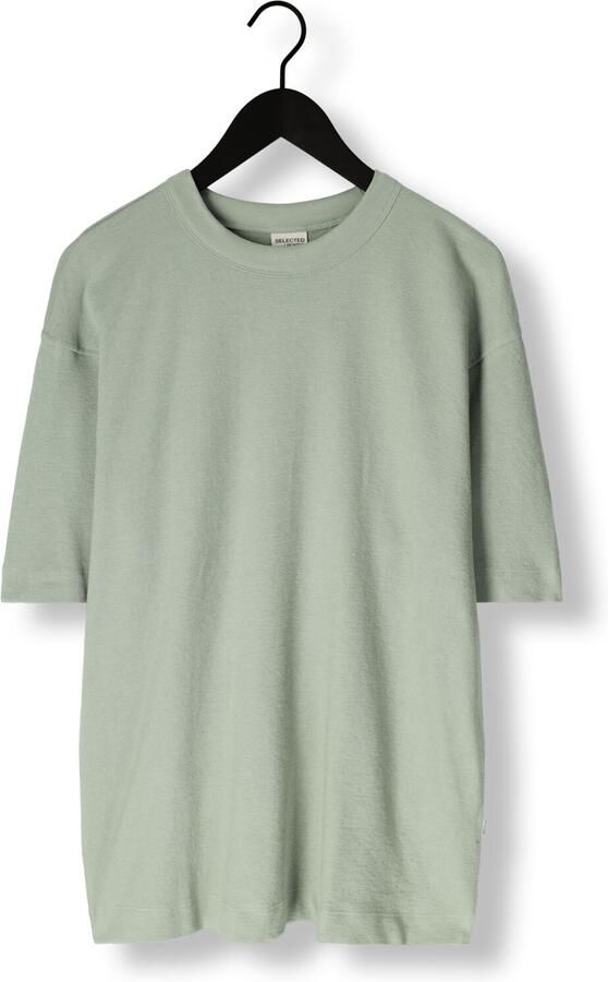 SELECTED HOMME Heren Polo's & T-shirts Slhrelaxcaleb Ss O-neck Tee Groen - Foto 3