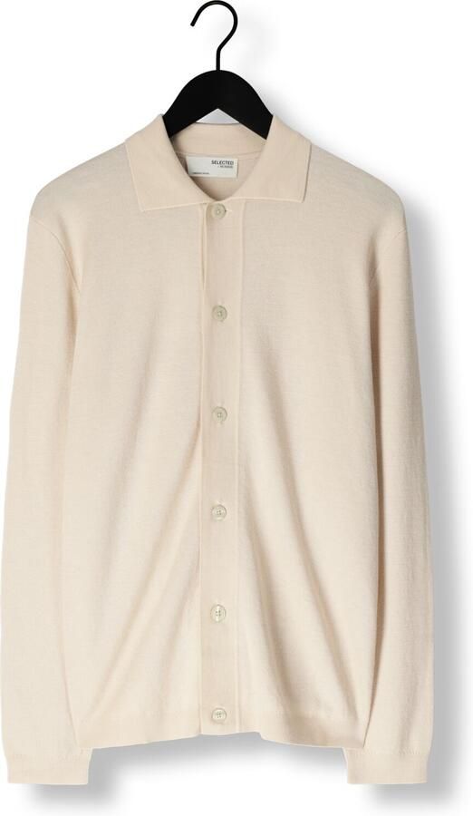 SELECTED HOMME Heren Truien & Vesten Lshtray Ls Knit Merino Butten Cardigan Ecru - Foto 3