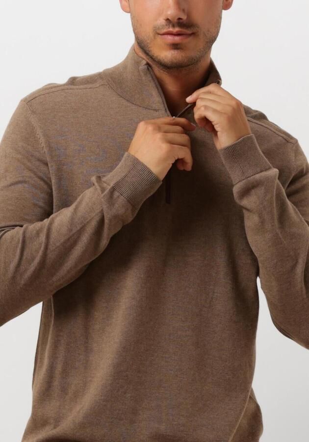 SELECTED HOMME Heren Truien & Vesten Slhberg Half Zip Cardigan Noos Bruin - Foto 2