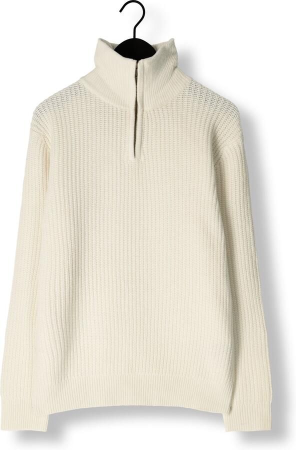 SELECTED MEN Heren Truien & Vesten Slhland Ls Knit Half Zip Ecru - Foto 3