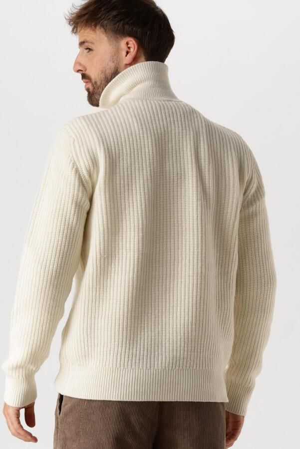 SELECTED MEN Heren Truien & Vesten Slhland Ls Knit Half Zip Ecru - Foto 2
