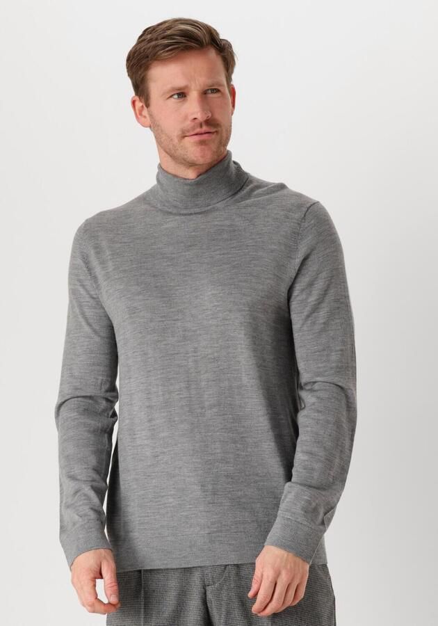 SELECTED HOMME Heren Truien & Vesten Slhtray Ls Knit Merino Roll Neck Grijs - Foto 4