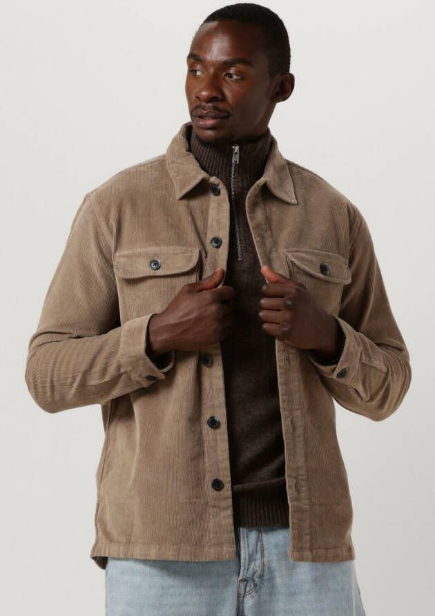 SELECTED HOMME Heren Overshirts Slhloose-dan Cord Overshirt O Taupe