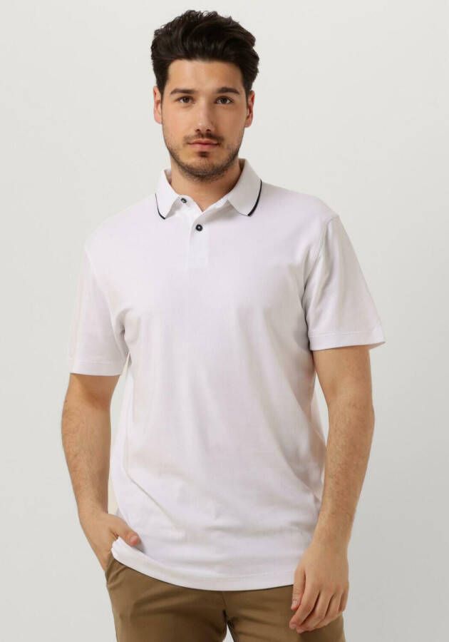 SELECTED HOMME Heren Polo's & T-shirts Slhleroy Coolmax Ss Polo B Wit
