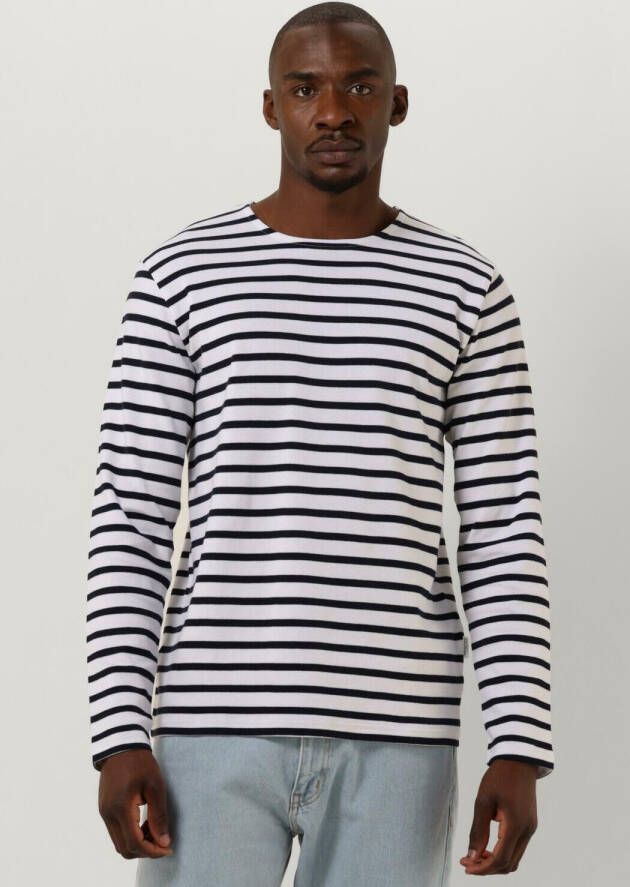 Selected Homme Witte Slhbriac Stripe Ls O-neck Tee