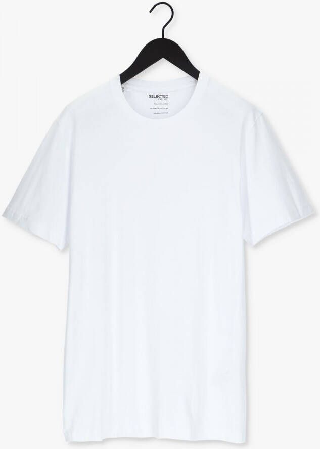 Selected Homme Witte T-shirt Slhnormani180 Ss O-neck Tee